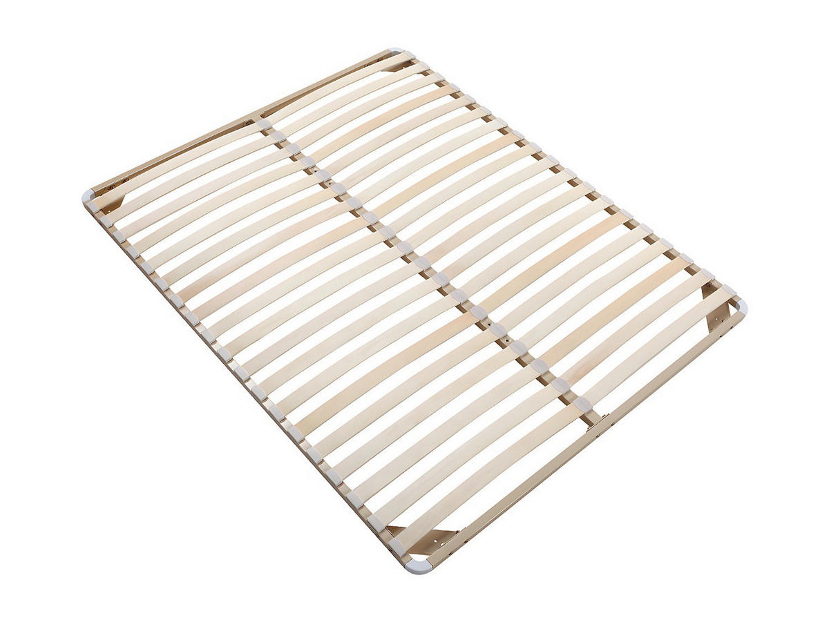 LATTENROST - 2 Personen - Metall - Beige - Beige, Metall (160/200cm) - Vente-Unique