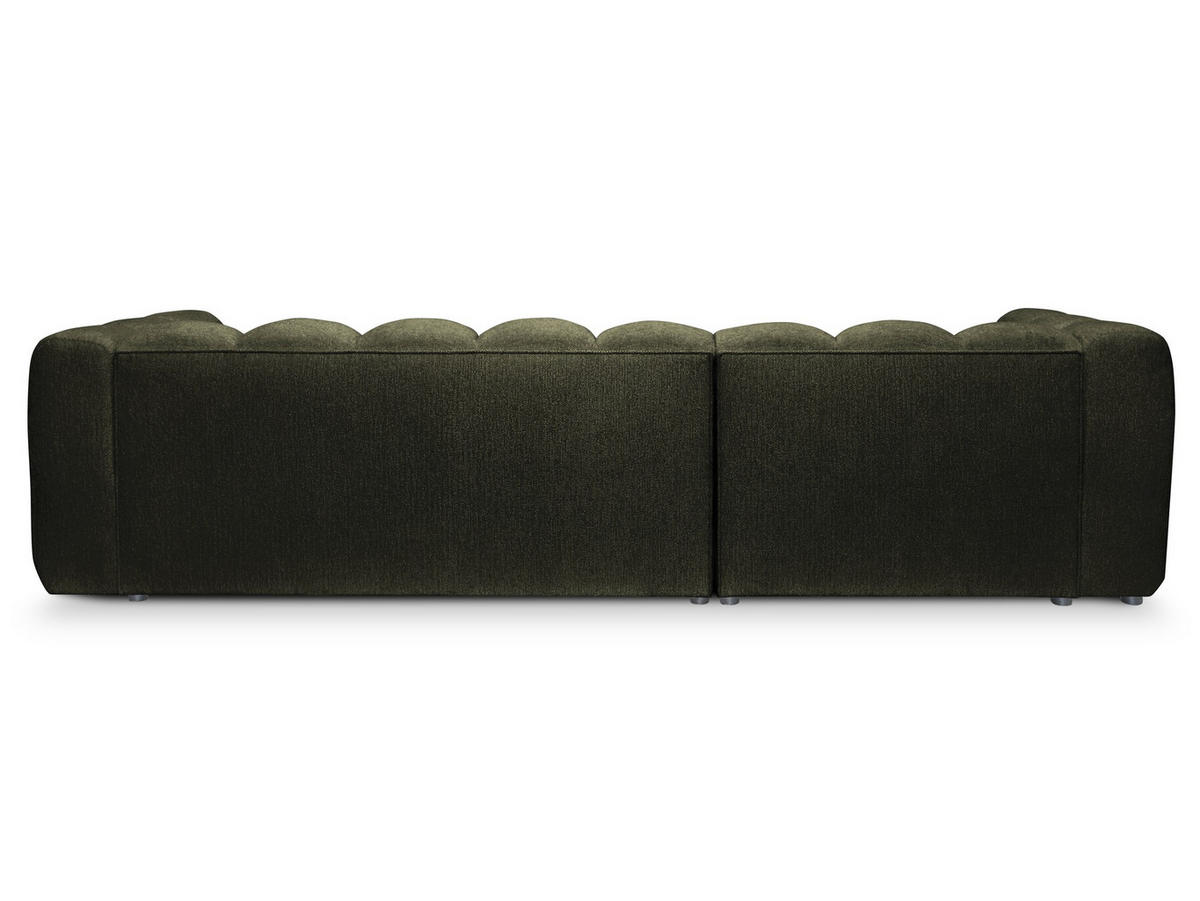 3-SITZER SOFA mit Schlaffunktion Strukturstoff Grau - Dunkelgrau/Schwarz, Holzwerkstoff/Kunststoff (230/90/105cm) - LaMiaSofa