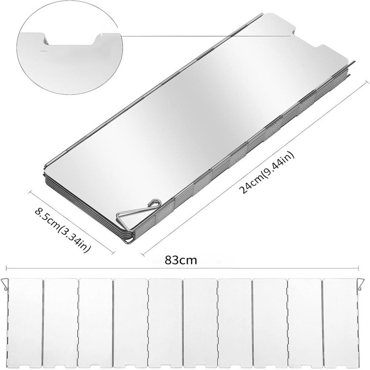 WINDSCHUTZ, Silber , 83 × 24 cm, Aluminiumlegierung - Silberfarben, Metall (24/1/83cm) - Authentics