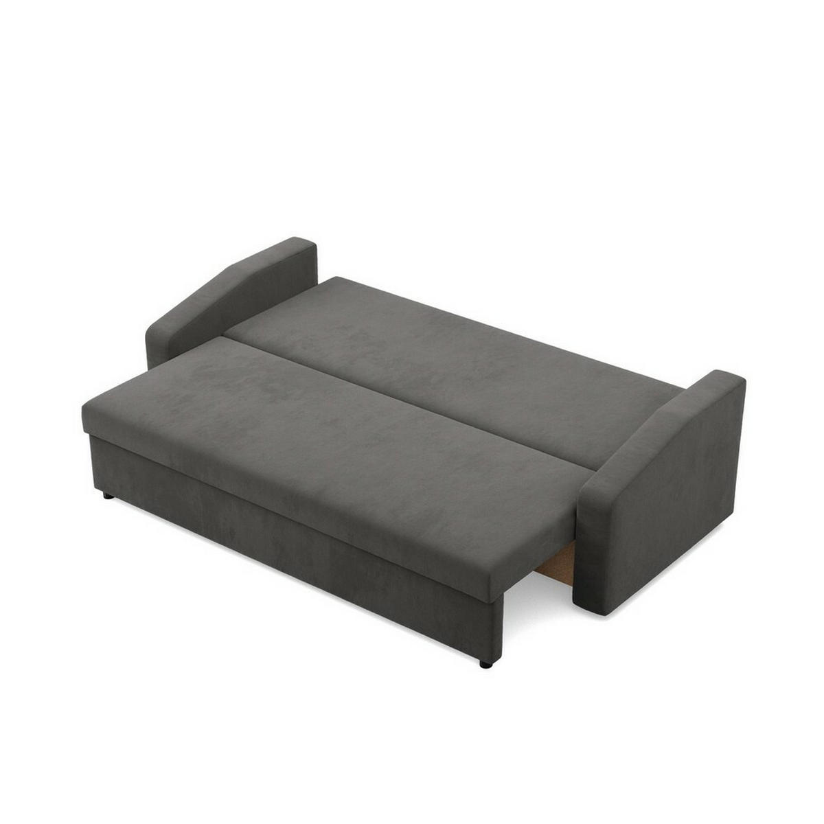 SOFA Neo mit abgeschrägter Armlehnen grau - Grau, Textil (220/85/92cm) - SIMKAM Furniture