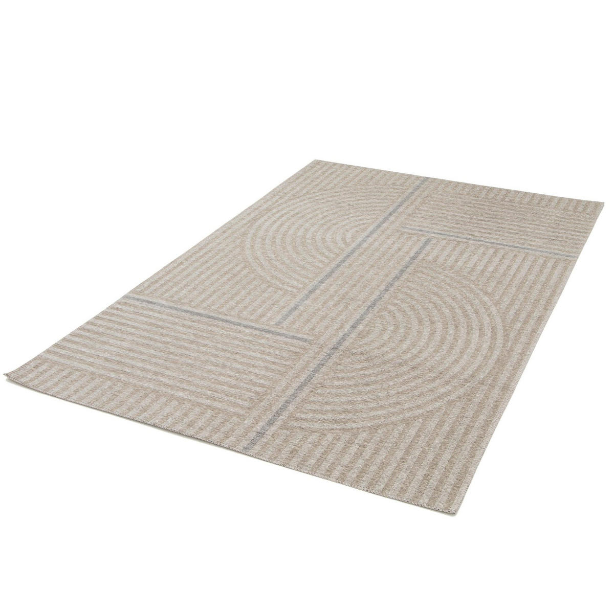 TEPPICH In- Outdoor, recycelt beige - Beige, Textil (120/170cm) - AFK Living