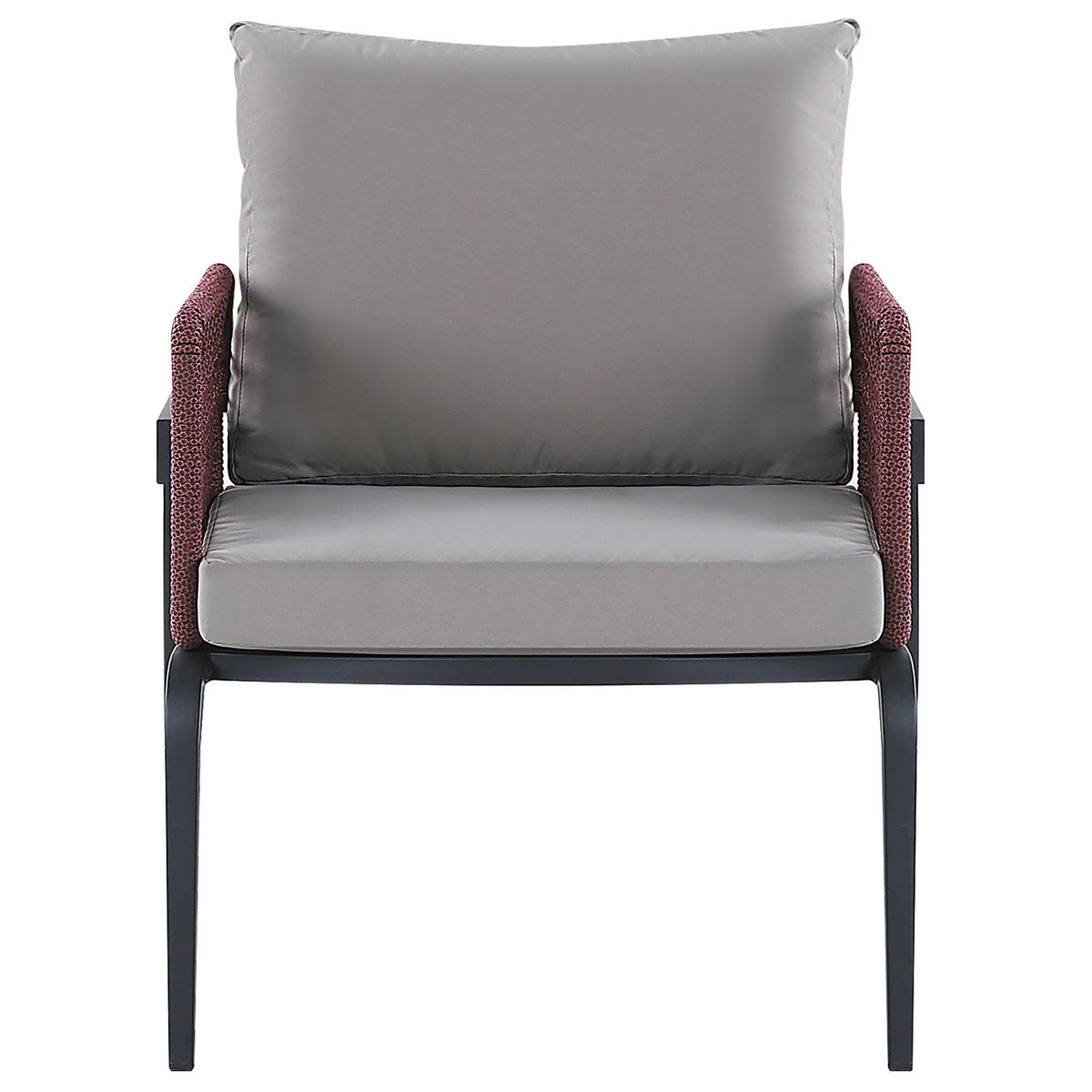 LOUNGE-SET 4-Sitzer grau Sciacca - Grau, Metall - Beliani