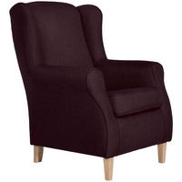 OHRENSESSEL Karlen Bezug Flachgewebe Buche natur / burgund - Brombeere/Buchefarben, Kunststoff (86/103/77cm) - 58aufmkessel
