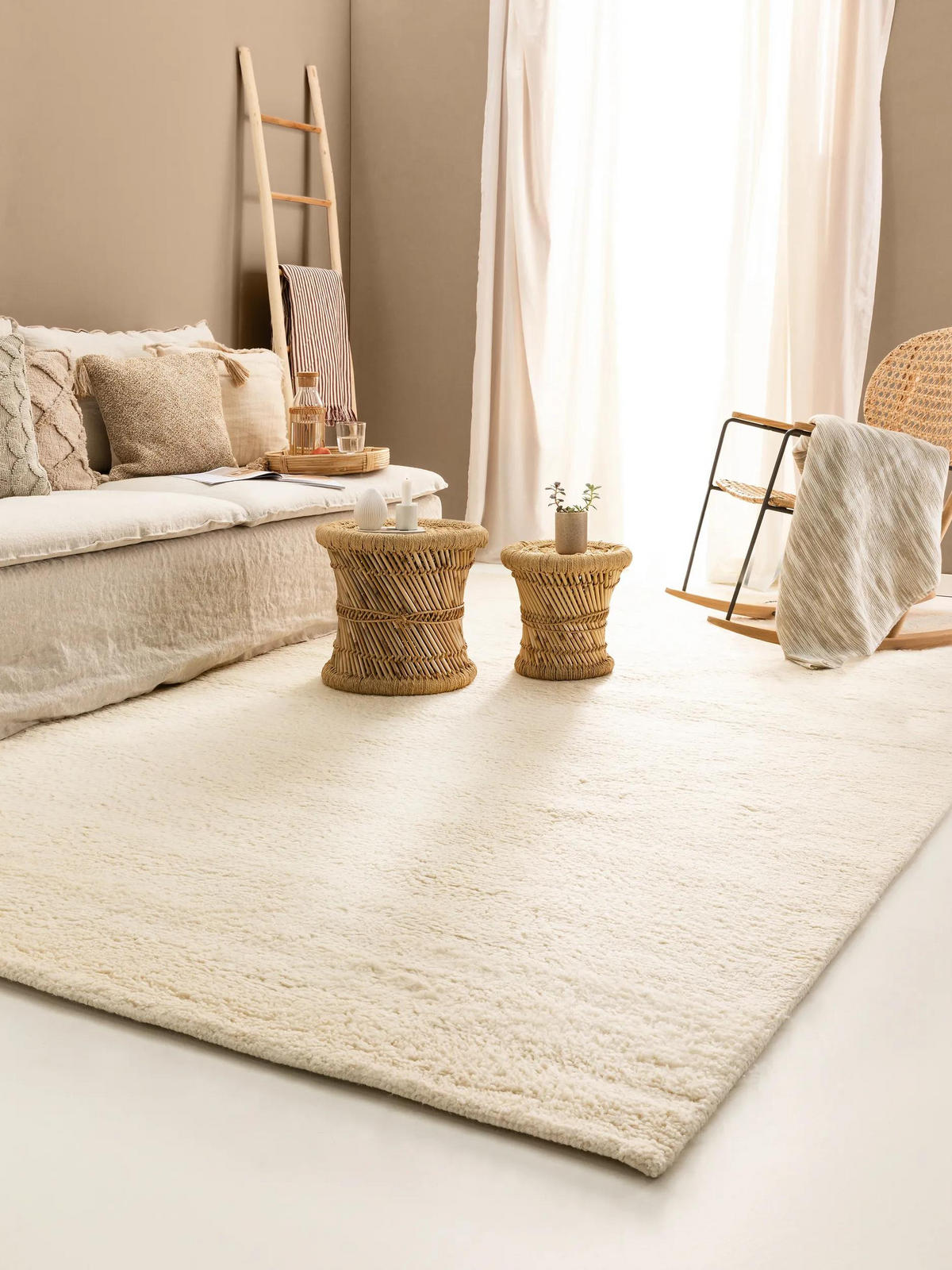 WOLLTEPPICH Berber Cream 300x400 cm - Creme, Textil (300/400cm) - benuta Pure