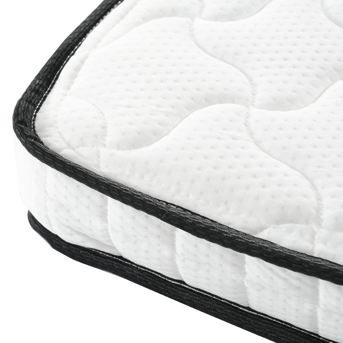 HOCHBETT 90/200 cm Weiß mit Stauraum Schrank und Regalen mit Matratze - Weiß, Holzwerkstoff (90/200cm) - OKWISH