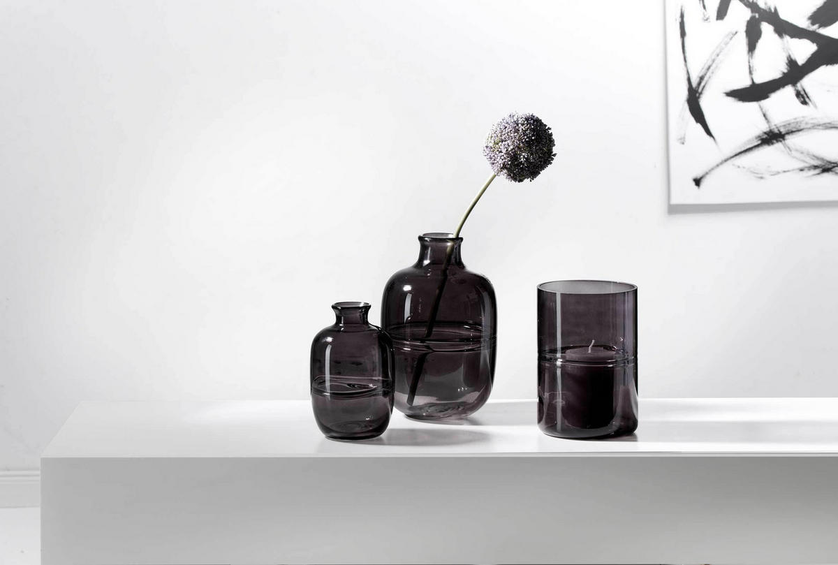 VASEN-SET Larissa anthrazit 2er Set - Schwarz, Glas (1cm) - Ritzenhoff Breker