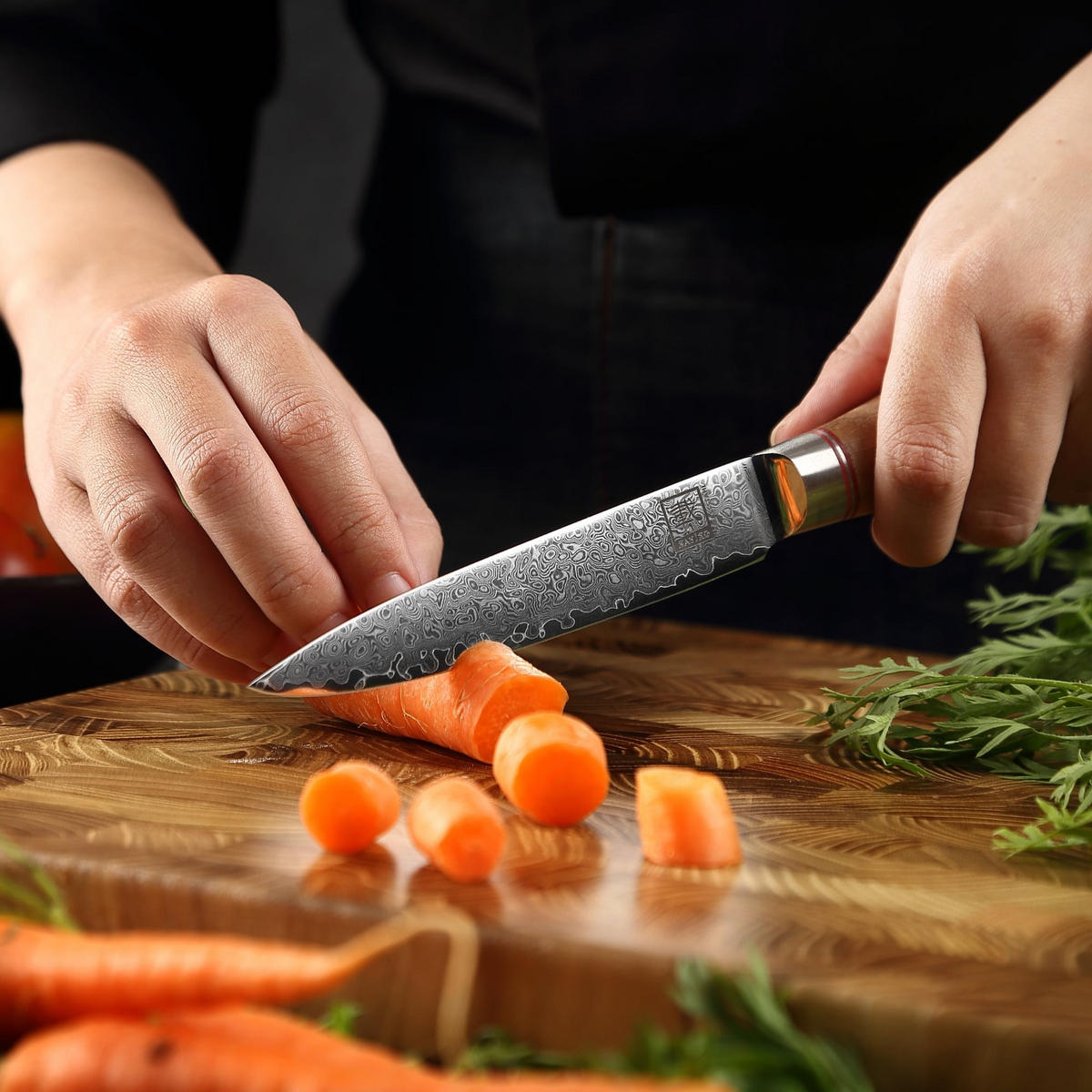 ALLZWECKMESSER 12 cm - Nussbaumfarben, Holz/Metall (24cm) - Zayiko