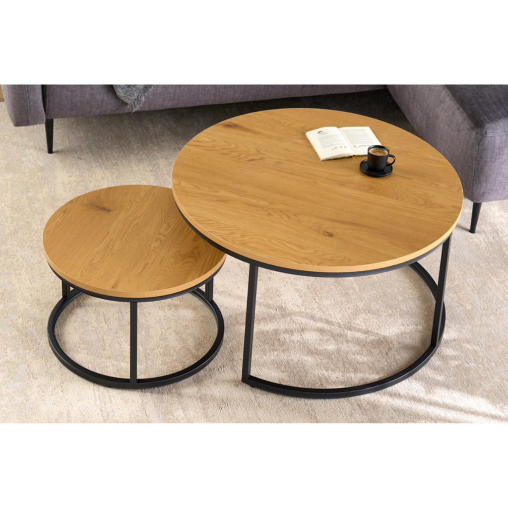 Thumbnail - riess-ambiente Couchtisch, Braun, Holz, Holz Optik, Rund, 80x45x80 cm, Wohnzimmer, Wohnzimmertische, Couchtische