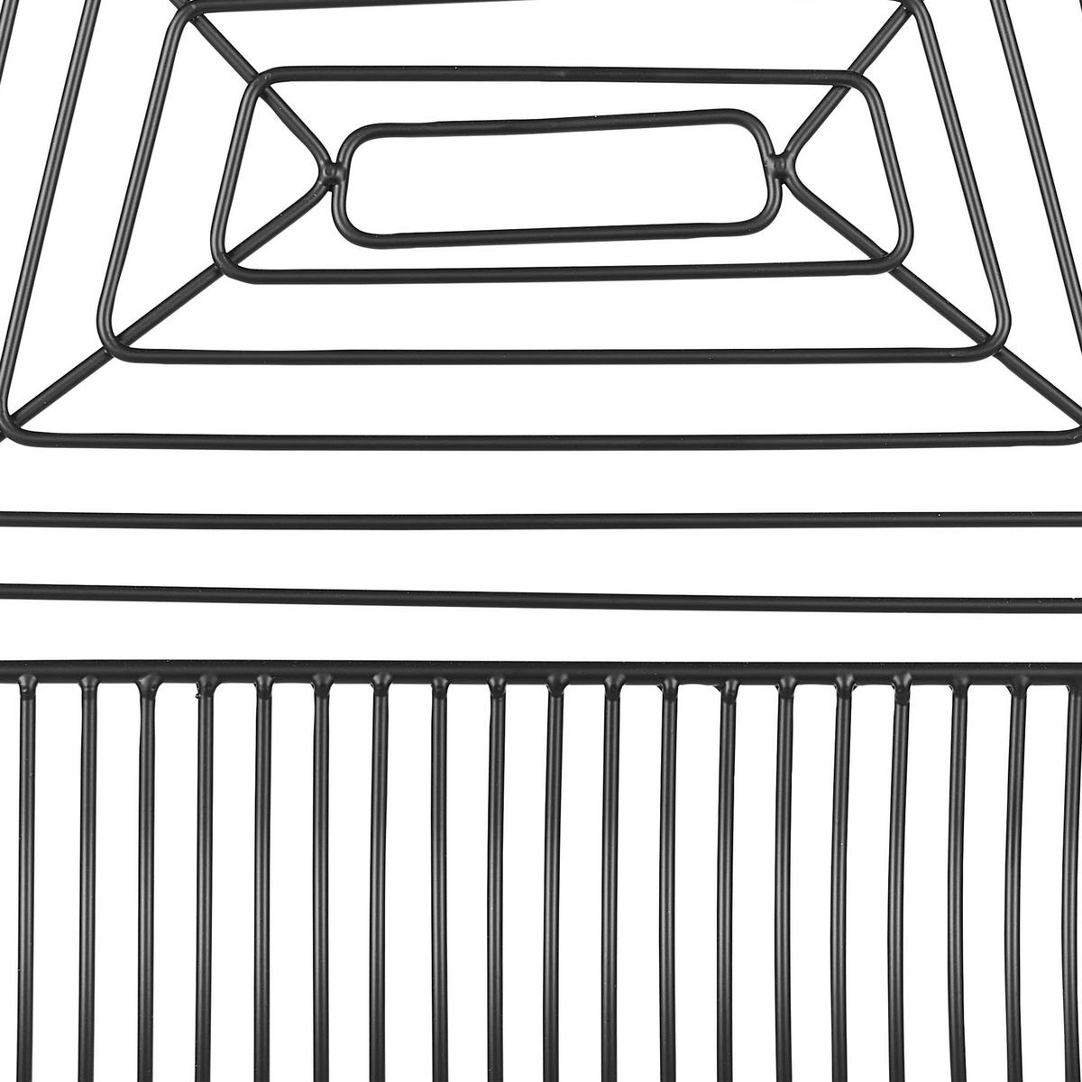 BARSTUHL 2er-Set Metall Schwarz Bisbee - Schwarz, Textil/Metall (50/110/49cm) - Beliani