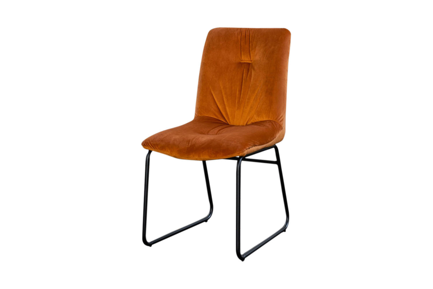 ESSZIMMERSTUHL ZITA Orange Velvet - Orange, Textil (47/91/65cm) - KAWOLA