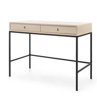SCHMINKTISCH MONCTON TOA1-2S Metalgriffe, Beige - Beige, Holzwerkstoff/Kunststoff (104/78/50cm) - Komodee
