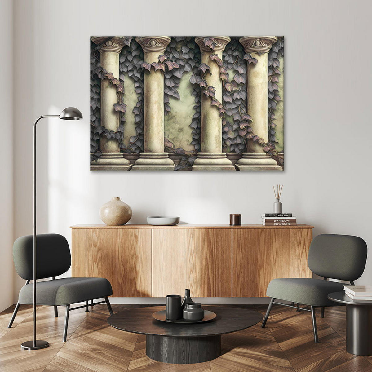KUNSTDRUCK Grün 120/80 cm - Grün, Textil (120/80cm) - KUNSTLOFT