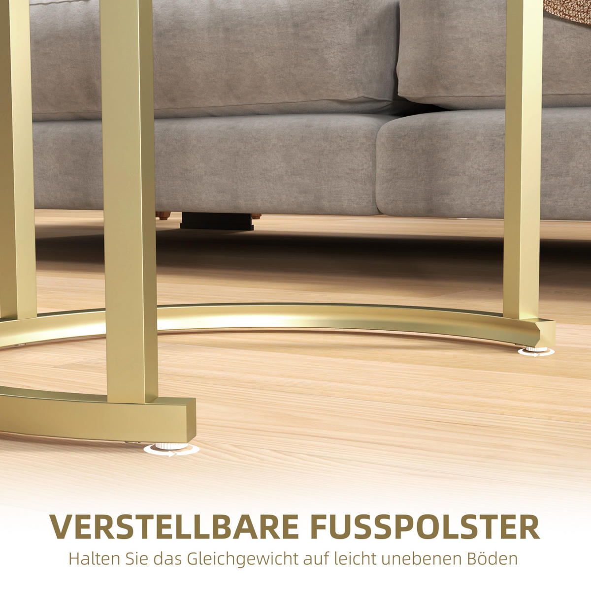 COUCHTISCH-SET 50/50/50,5 cm und 60/36/43,5 cm stapelbar mit MDF-Platte und Stahlrahmen, Weiß - Weiß, Holzwerkstoff (50/50/50.5cm) - Redom