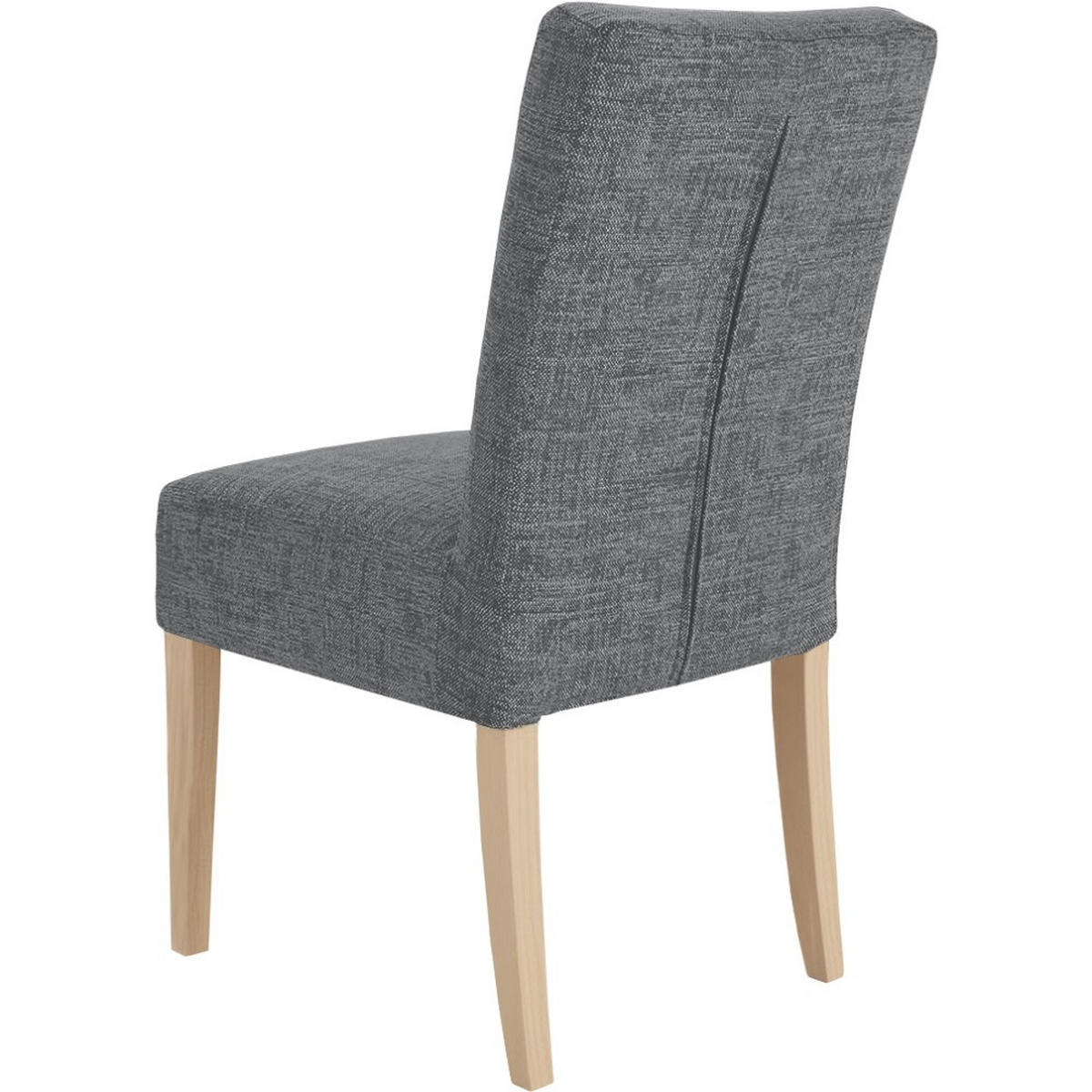 STUHL FREYA mit Buchenholzbeinen, Polsterstuhl, Dunkelgrau - Dunkelgrau/Buchefarben, Holz (47/94/42cm) - Beautysofa