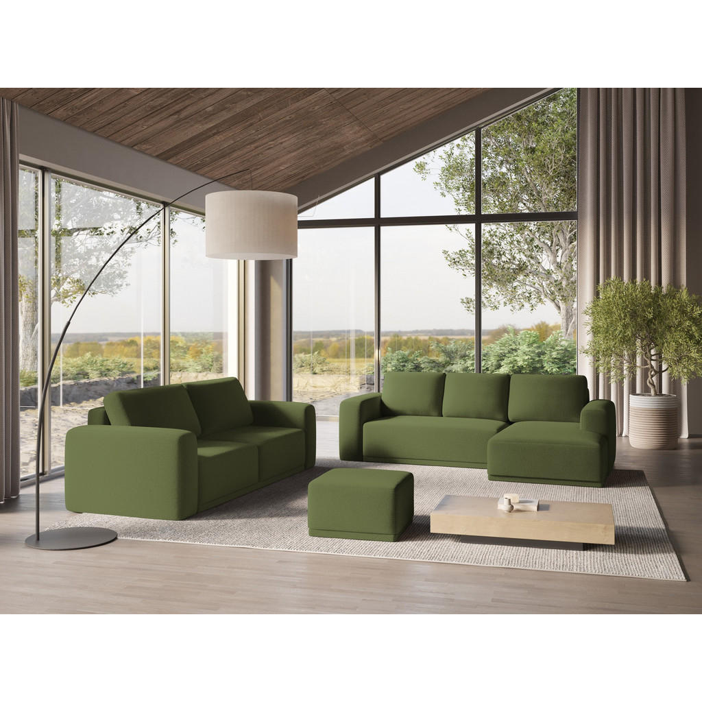 Thumbnail - Makamii Pouf, Dunkelgrün, Textil, 1-Sitzer, Füllung: Schaumstoff, 65x40x65 cm, Made in EU, Wohnzimmer, Hocker, Sitzhocke...