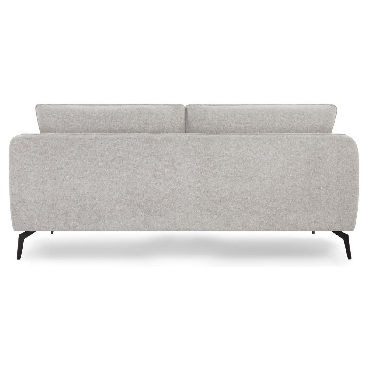 DREISITZER-SOFA Webstoff Grau - Schwarz/Grau, Textil/Metall (197/85/85cm) - Furnhouse