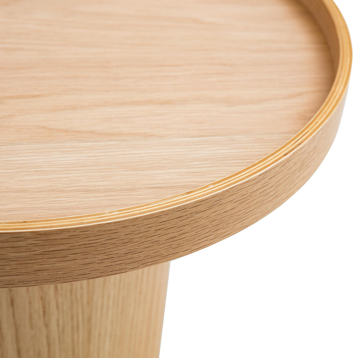 BEISTELLTISCH - Echtholzfurnier - Eichefarben, Holzwerkstoff (50/50/40cm) - home24