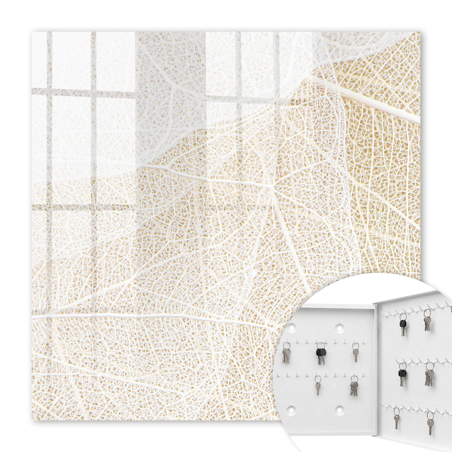 Tulup Schlüsselbox Beige 30x30x5 cm