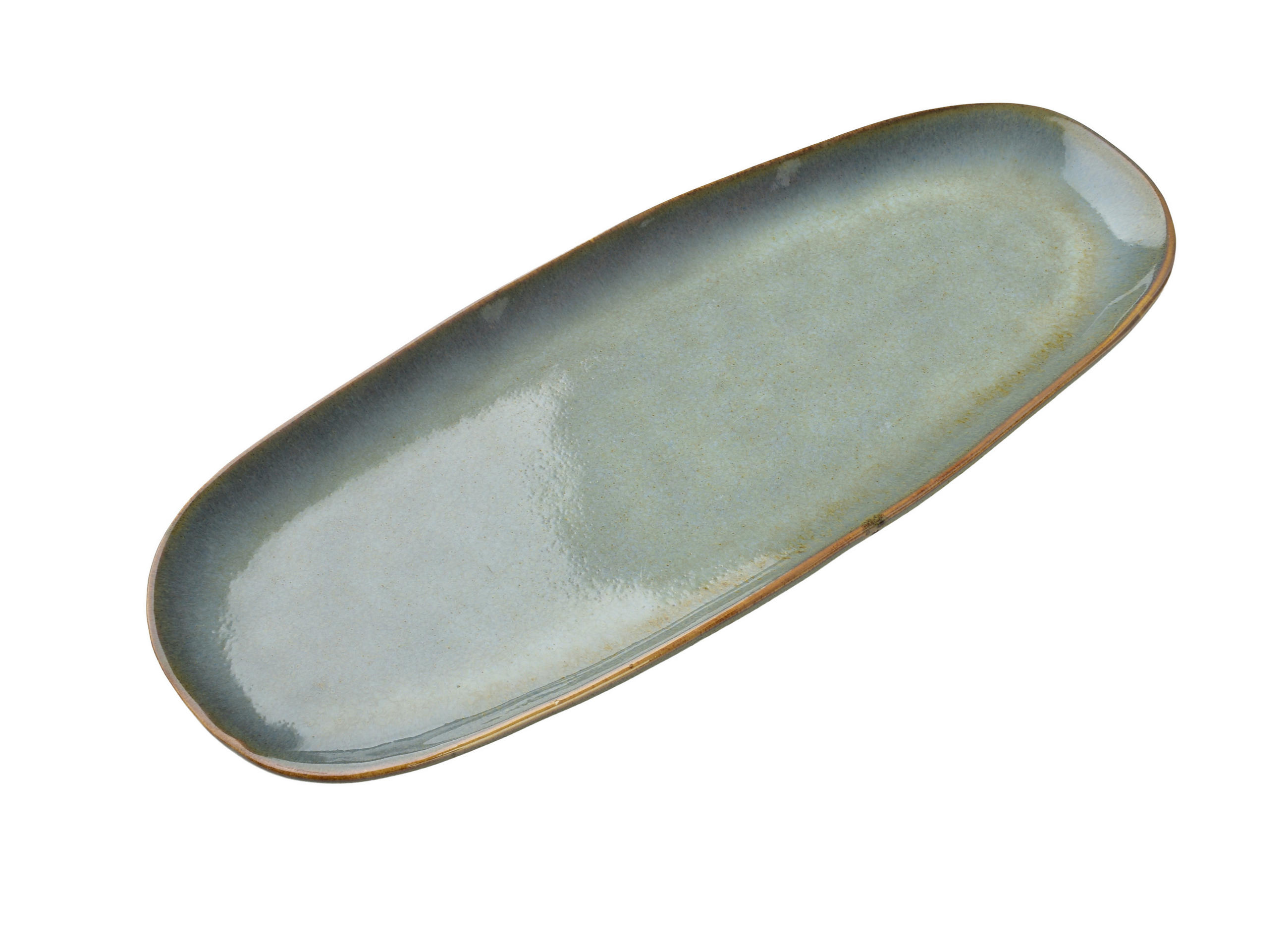 SERVIERPLATTE Basic Nature Grau 35,5x14x2 cm Keramik - Grau, Keramik (14/2/35.5cm) - Mondex