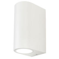 AUSSEN-WANDLEUCHTE Aluminium Weiß - Weiß, Metall (6.8/15/9cm)