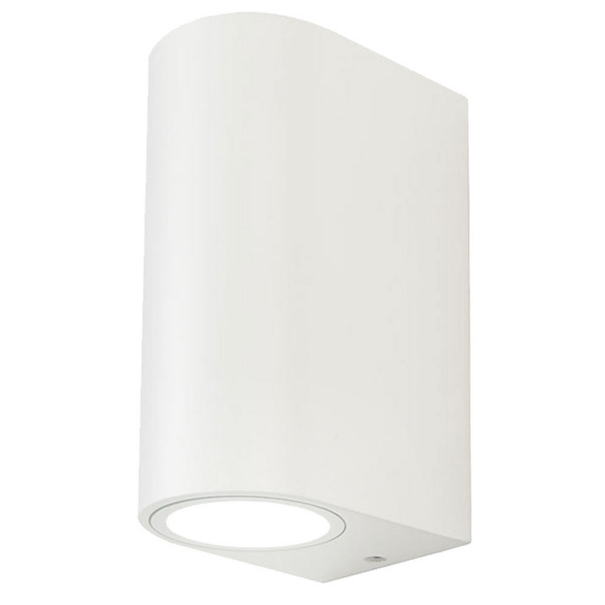 AUSSEN-WANDLEUCHTE Aluminium Weiß - Weiß, Metall (6.8/15/9cm)