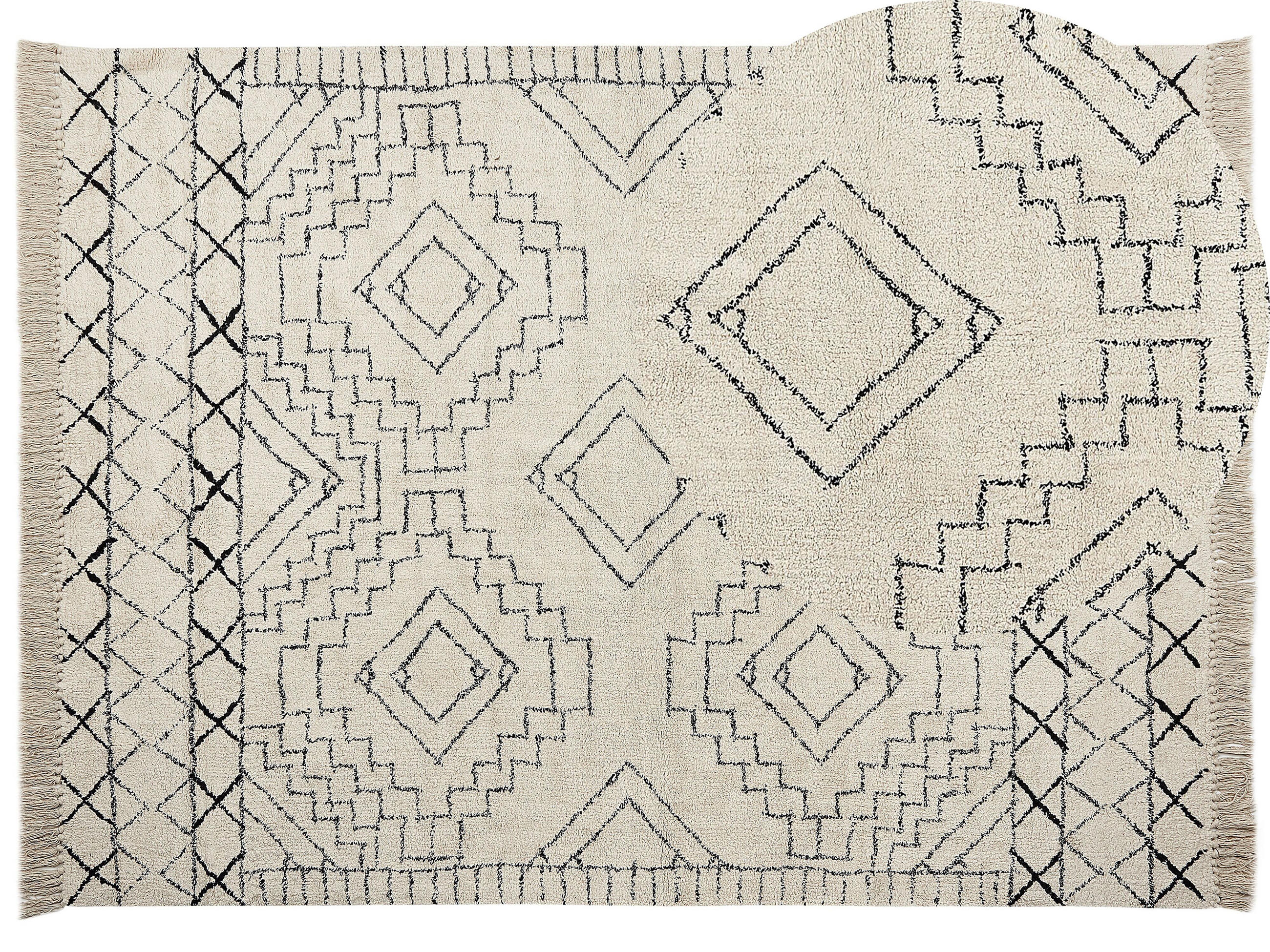 KURZFLOR-TEPPICH Zeyne 230/160 cm - Beige, Textil (160/230cm) - Beliani