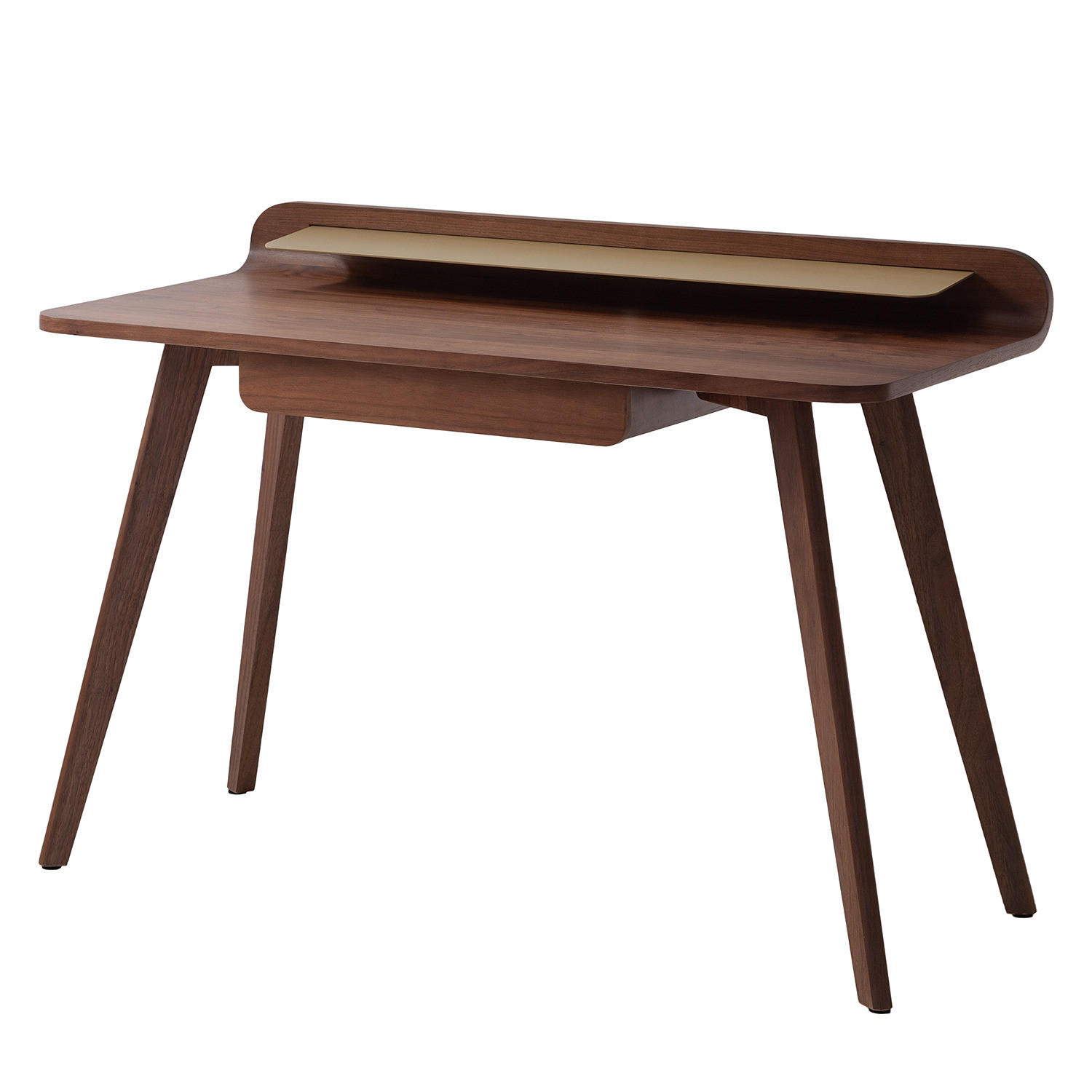 SCHREIBTISCH - Echtholzfurnier - Walnuss - Walnussfarben, Holzwerkstoff (55/120/82cm) - home24