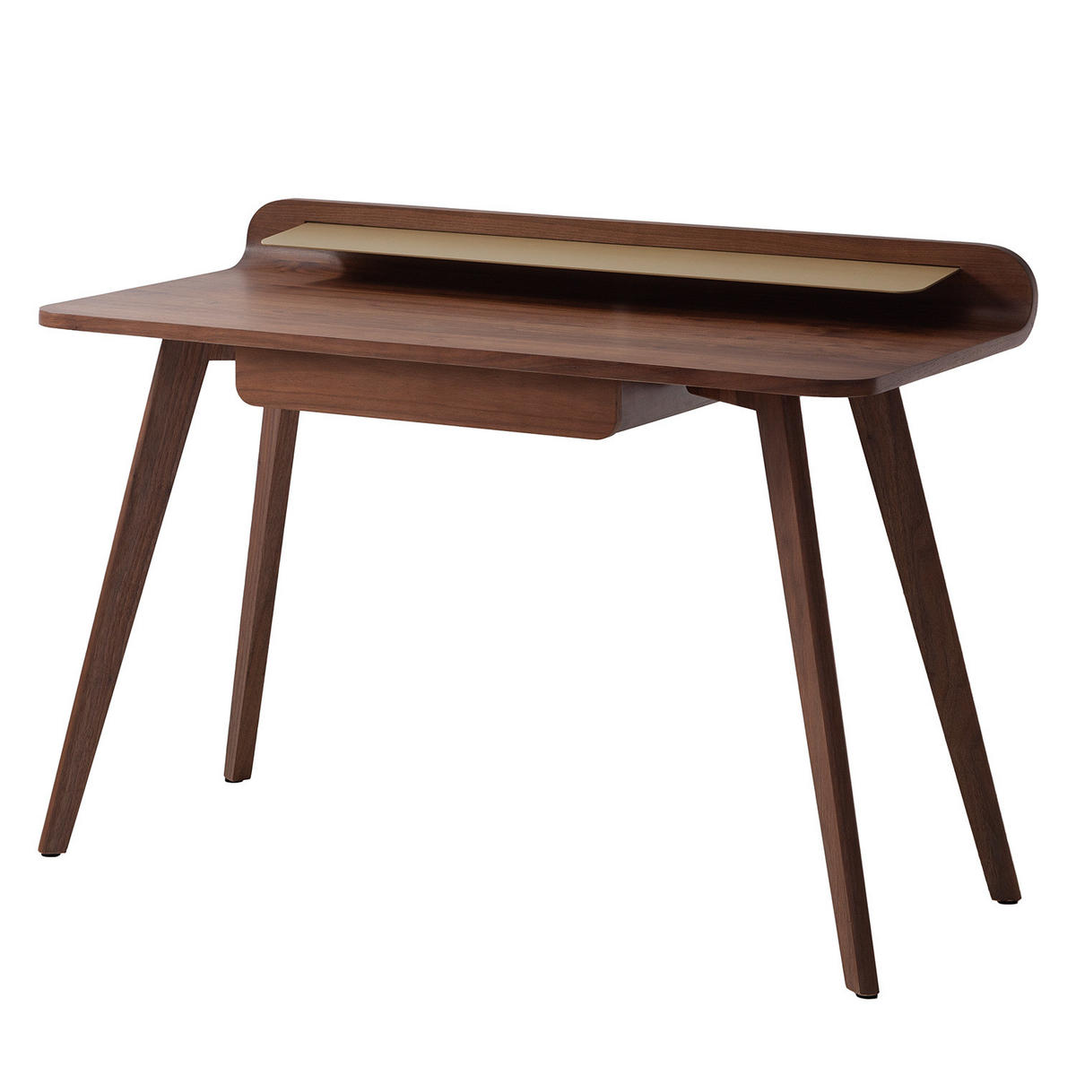 SCHREIBTISCH - Echtholzfurnier - Walnuss - Walnussfarben, Holzwerkstoff (55/120/82cm) - home24