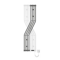HEIZKÖRPER Elektrisch Thermostat & App-Steuerung Anthrazit-Weiß 140/37,5 cm - Anthrazit/Weiß, Metall (37.5/140/15.7cm) - EMKE