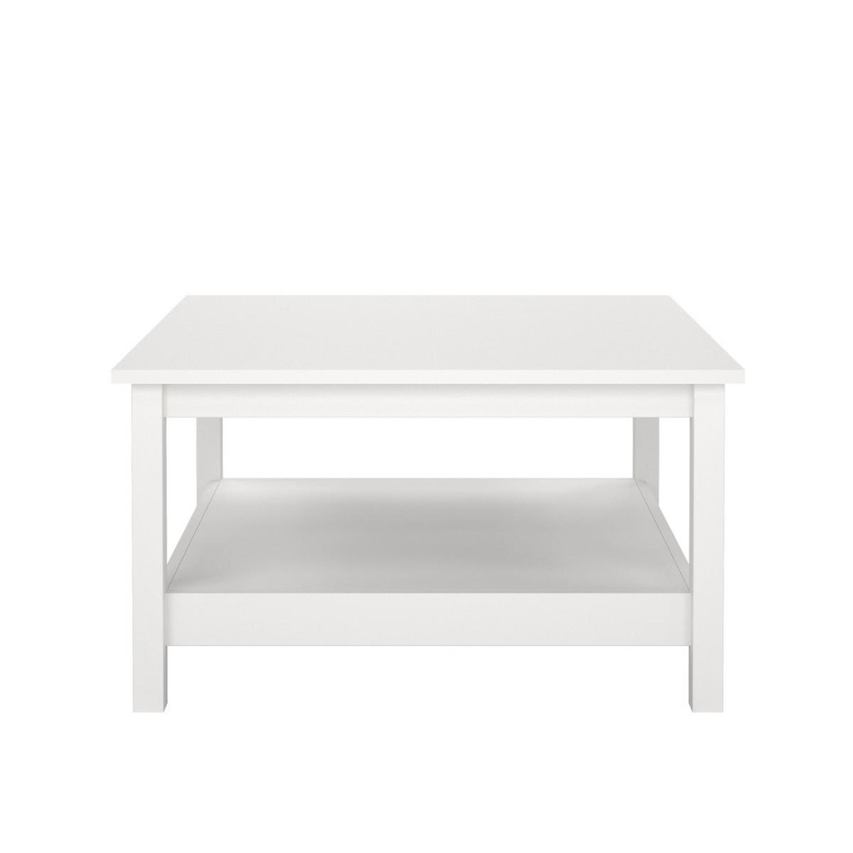 COUCHTISCH, Madrid, Weiß, Spanplatte foliert, 81 x 81 x 45 cm - Weiß, Holzwerkstoff (81/81/45cm) - ebuy24