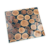 GLASPLATTE für Kamin 60x60 cm Braun - Braun, Glas (60/60/0.4cm) - ArtPrintCave