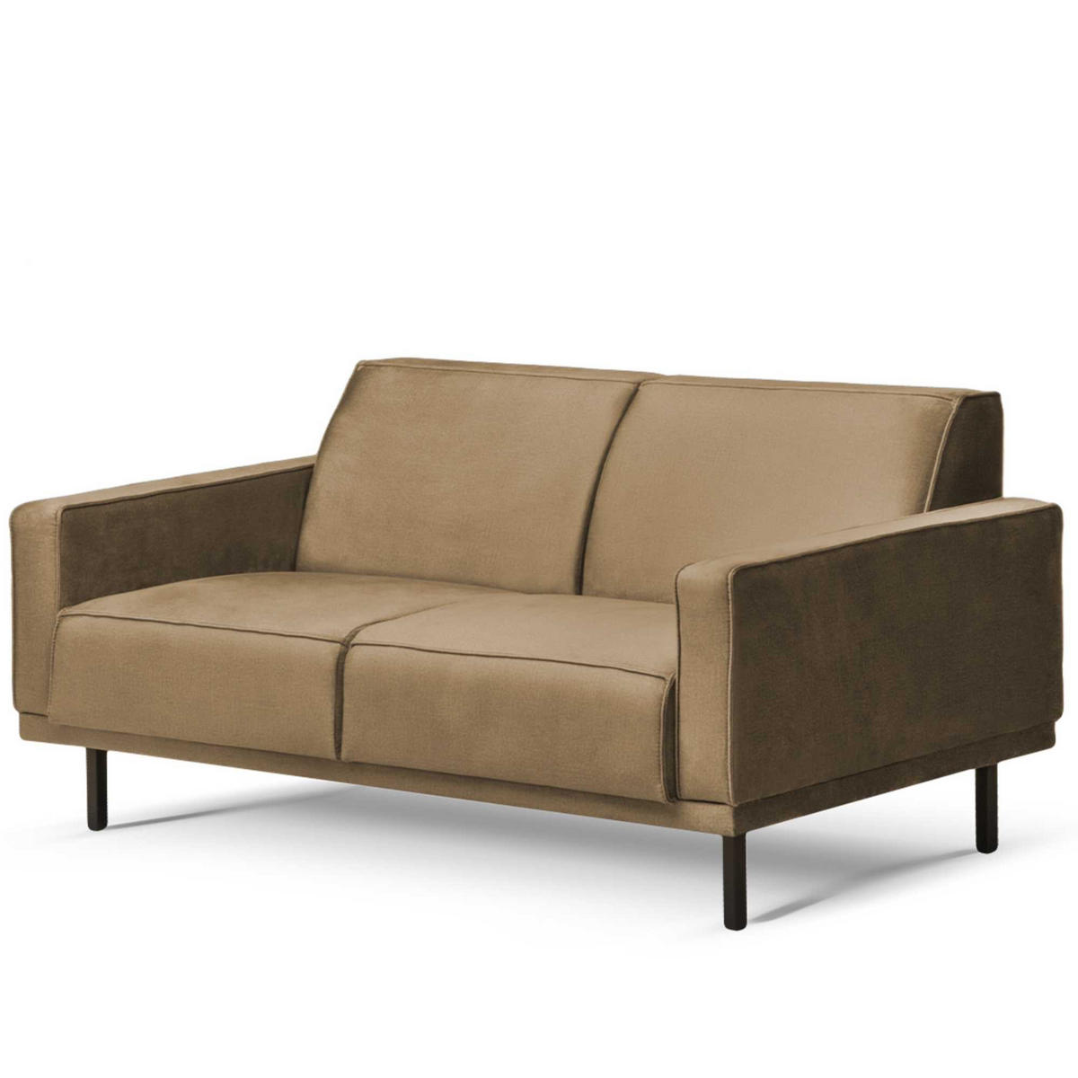 EINZELSOFA BARO 2-Sitzer,Beige - Beige, Holz/Textil (150/71/81cm) - KONSIMO®