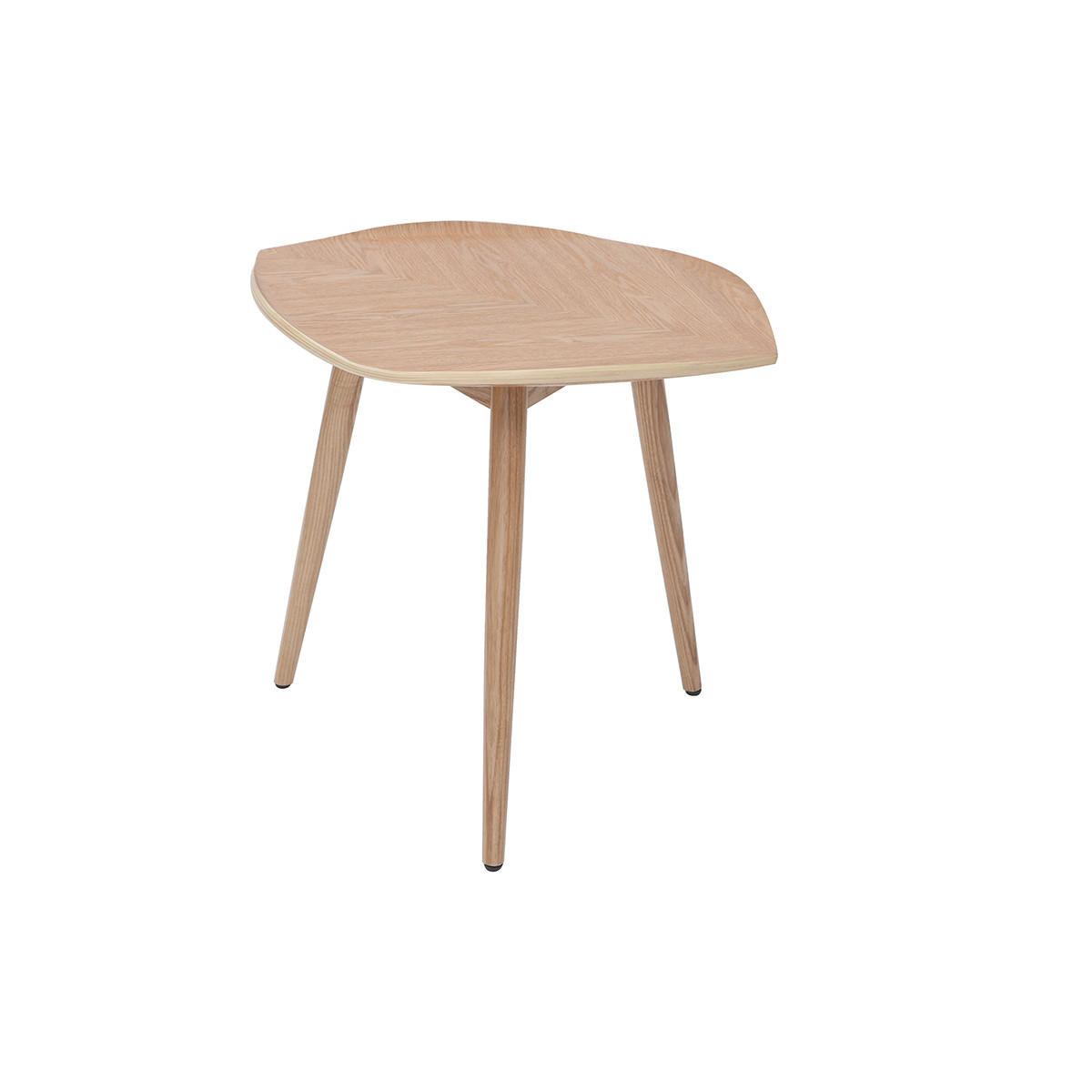 COUCHTISCH Holz Blatt L60 PHYLL - Grün, Holz (60.7/53/53cm) - Miliboo