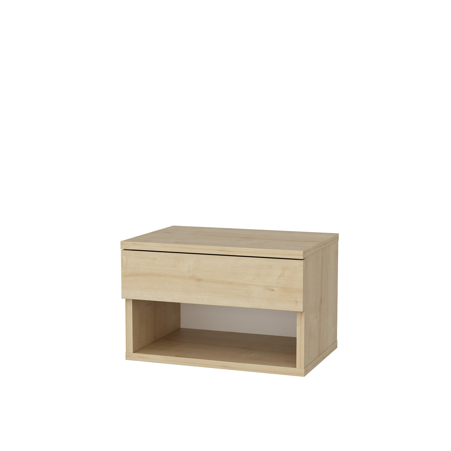 NACHTTISCH Jamot Saphireiche - Eichefarben, Holzwerkstoff (44.5/29/31.7cm) - Decorotika