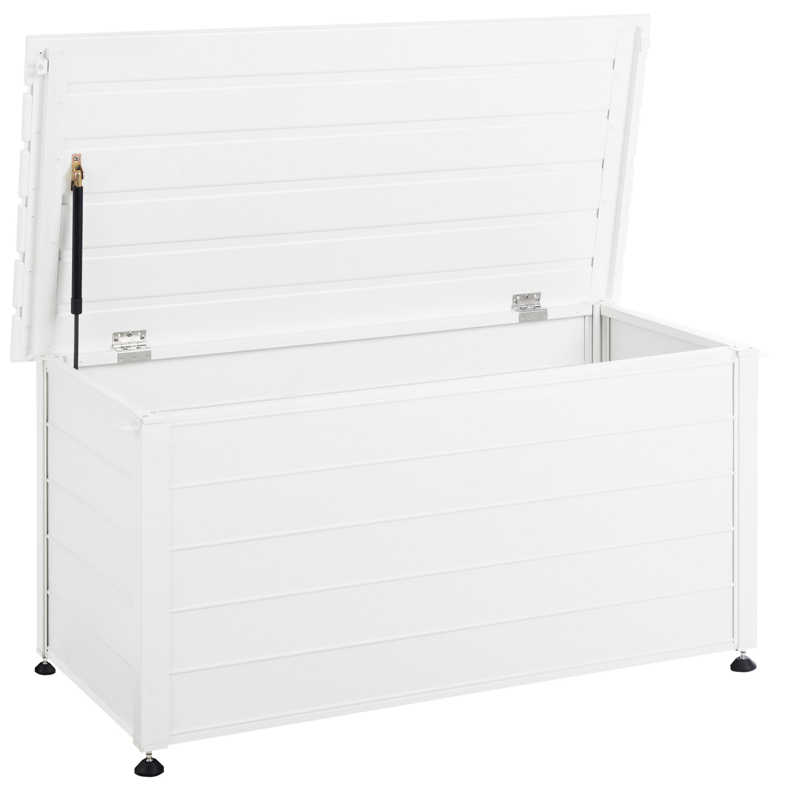 AUFBEWAHRUNGSBOX Weiß Campalto - Weiß, Metall (123/60/60cm) - Beliani