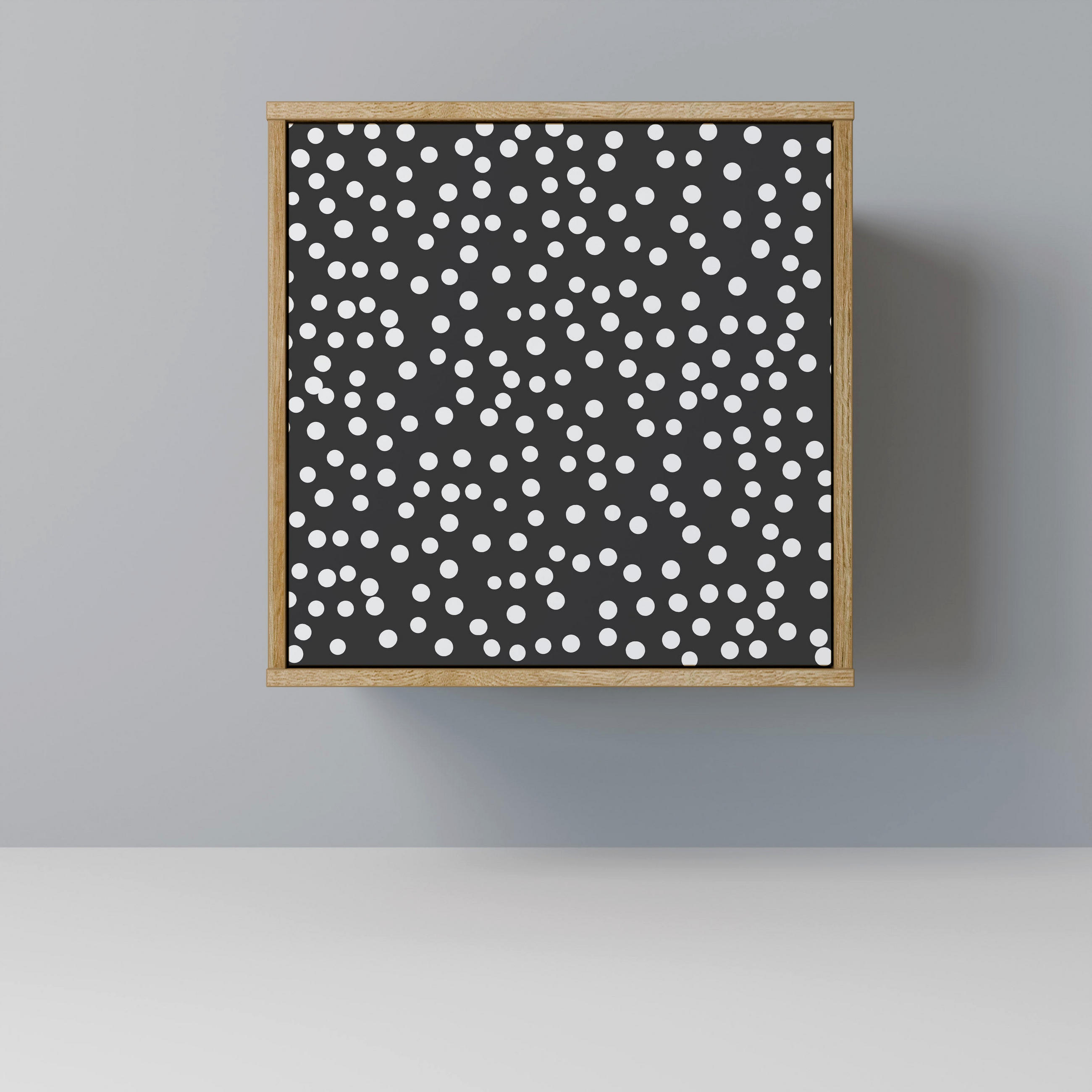 SIDEBOARD BLINDING LIGHTS, Eichefarben, 57,5x42x57,5 cm, Ohne Füße - Eichefarben/Multicolor, Holzwerkstoff (57.5/57.5/42cm) - SpaceRebels