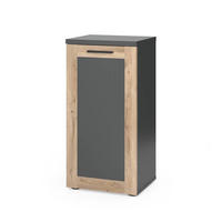 MIDISCHRANK Niko Anthrazit/Viking Oak 40 x 81.6 cm - Anthrazit, Holzwerkstoff (40/81.6/34.3cm) - Vicco