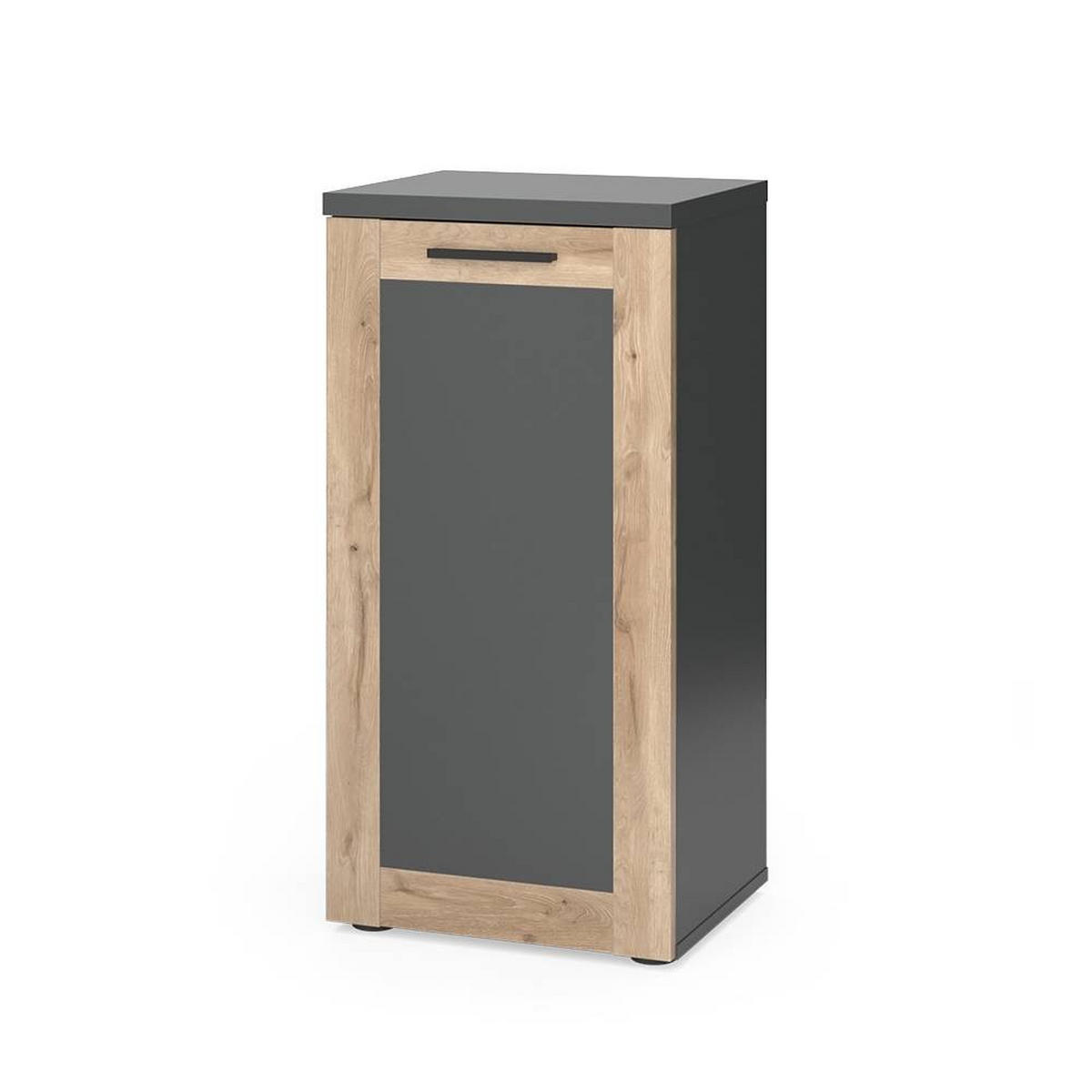 MIDISCHRANK Niko Anthrazit/Viking Oak 40 x 81.6 cm - Anthrazit, Holzwerkstoff (40/81.6/34.3cm) - Vicco