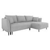 ECKSOFA Bari, Seite: Rechts - Schwarz/Grau, Holz/Textil (276/158cm) - MIRJAN24