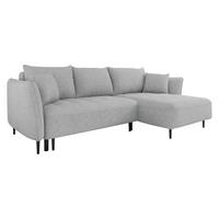 ECKSOFA Bari, Seite: Rechts - Schwarz/Grau, Holz/Textil (276/158cm) - MIRJAN24