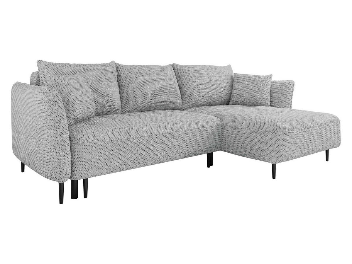 ECKSOFA Bari, Seite: Rechts - Schwarz/Grau, Holz/Textil (276/158cm) - MIRJAN24