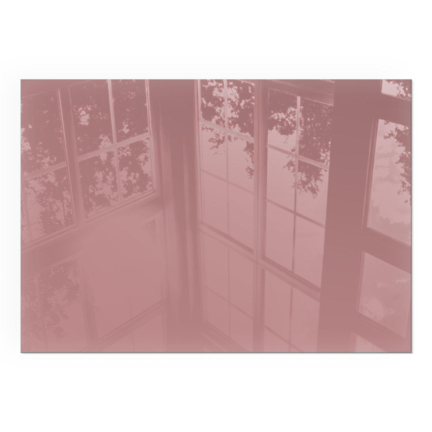 GLASPLATTE für Kamin 100x70 cm - Pink, Glas (100/70/0.4cm) - TULUP