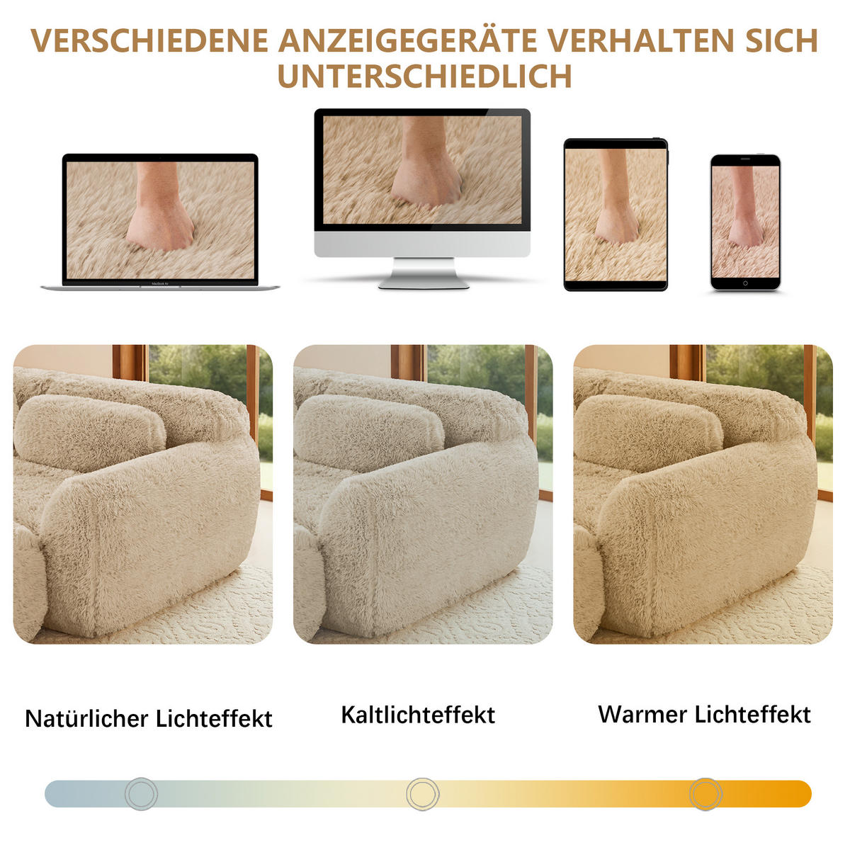 ECKSOFA 291/179/73 cm Hellkhaki Plüsch mit 1 Fußhocker und 2 kleinen Dekokissen - Sandfarben/Graubraun, Textil (291/179cm) - Oxeza
