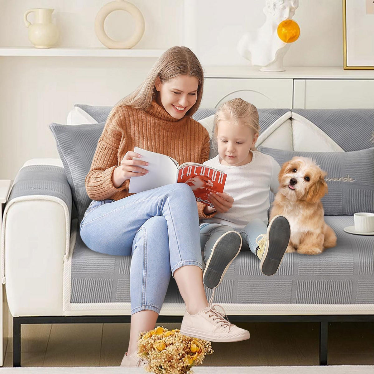 SOFAÜBERWURF Grau 1 Stück - Grau, Textil (70/210cm) - Kaket