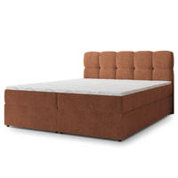 BOXBETT MERU 140x200 cm mit Matratze und Topper - Kupferfarben - Kupferfarben, Holz (140/200cm) - MASSENO