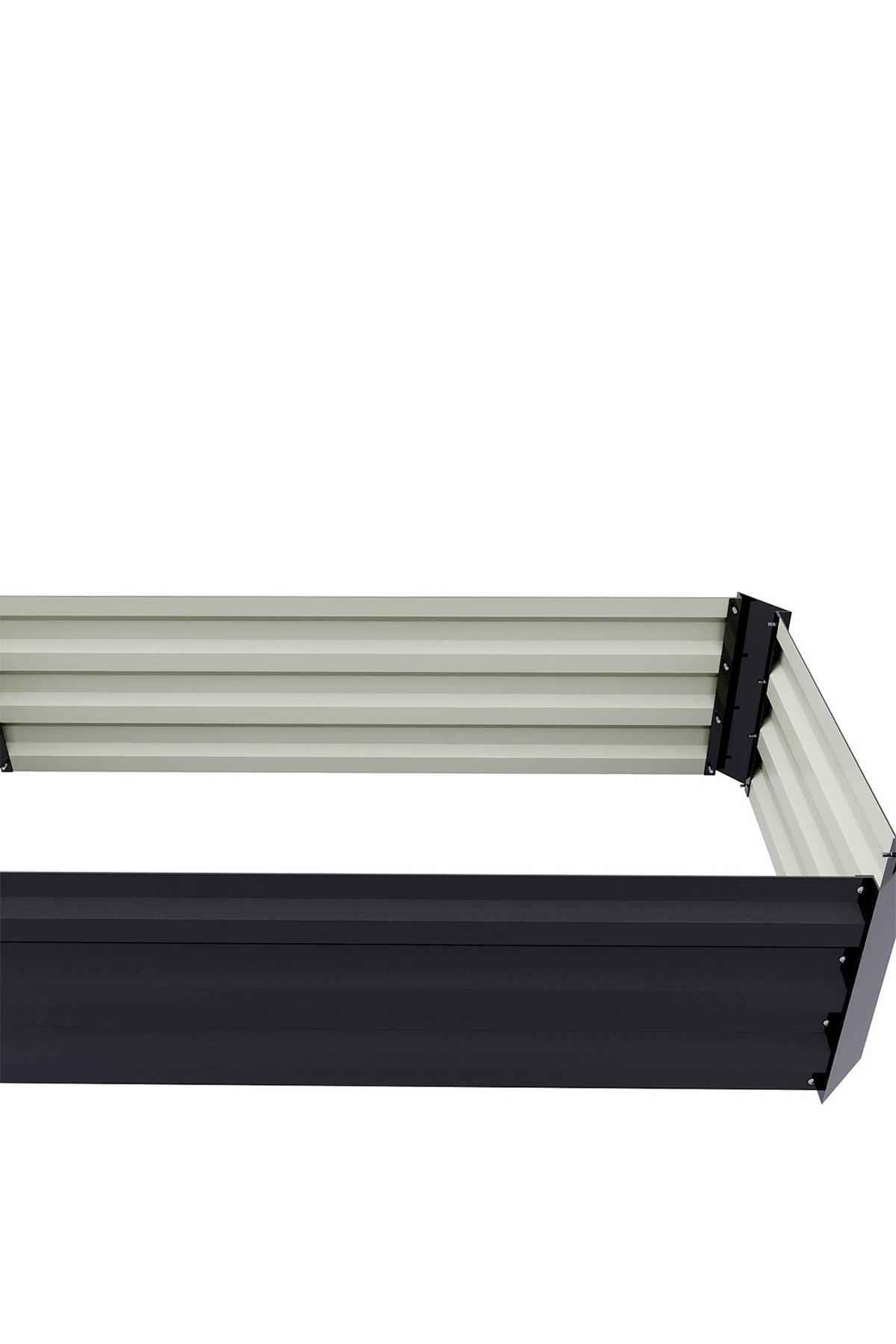 HOCHBEET Pflanzkasten aus verzinktem Stahl in Anthrazit, Rechteckig Blumenkasten Garten und Balkon, 100 × 60 × 30 cm - Dunkelgrau, Metall (60/30/100cm) - Livingandhome