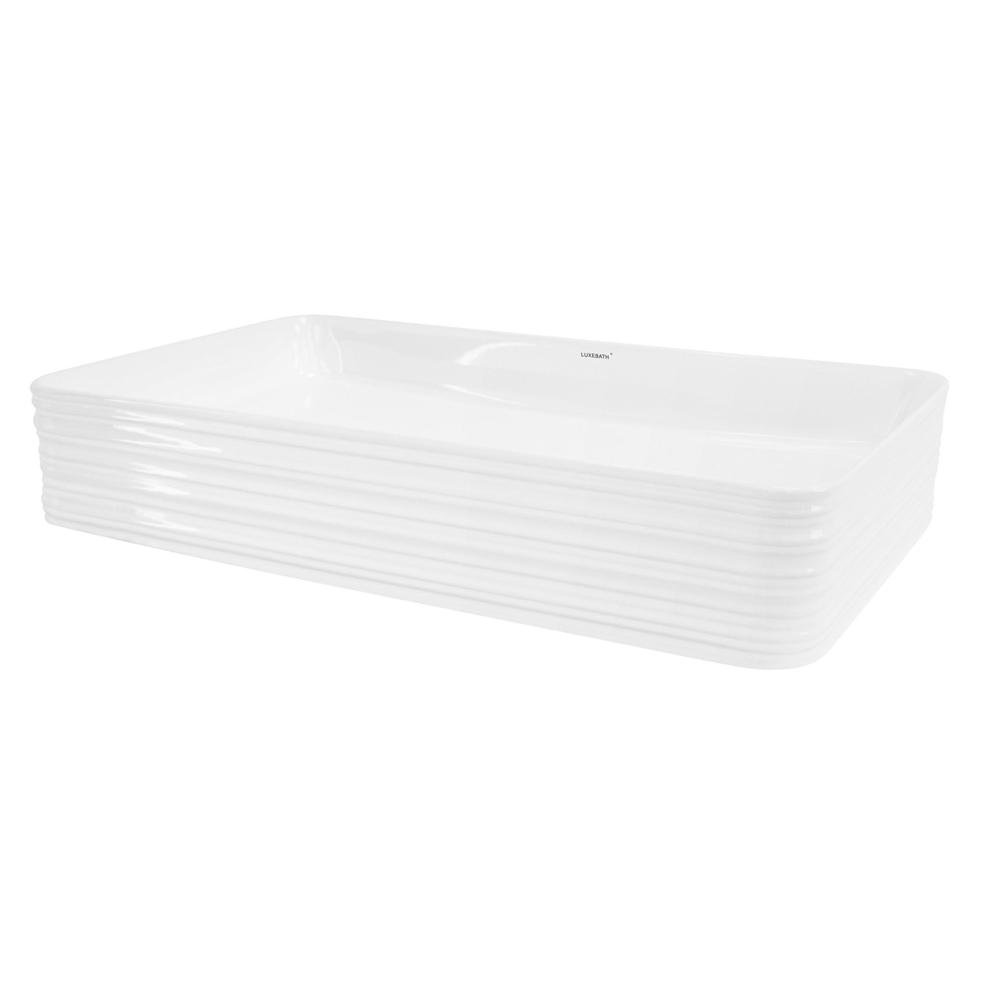 WASCHBECKEN - Weiß, Keramik (38/12/68cm) - LuxeBath