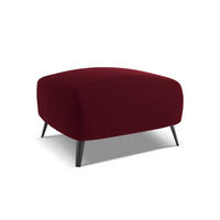 POUF Samt Stoff Rot - Bordeaux/Rot, Textil/Metall (65/44/65cm) - Makamii