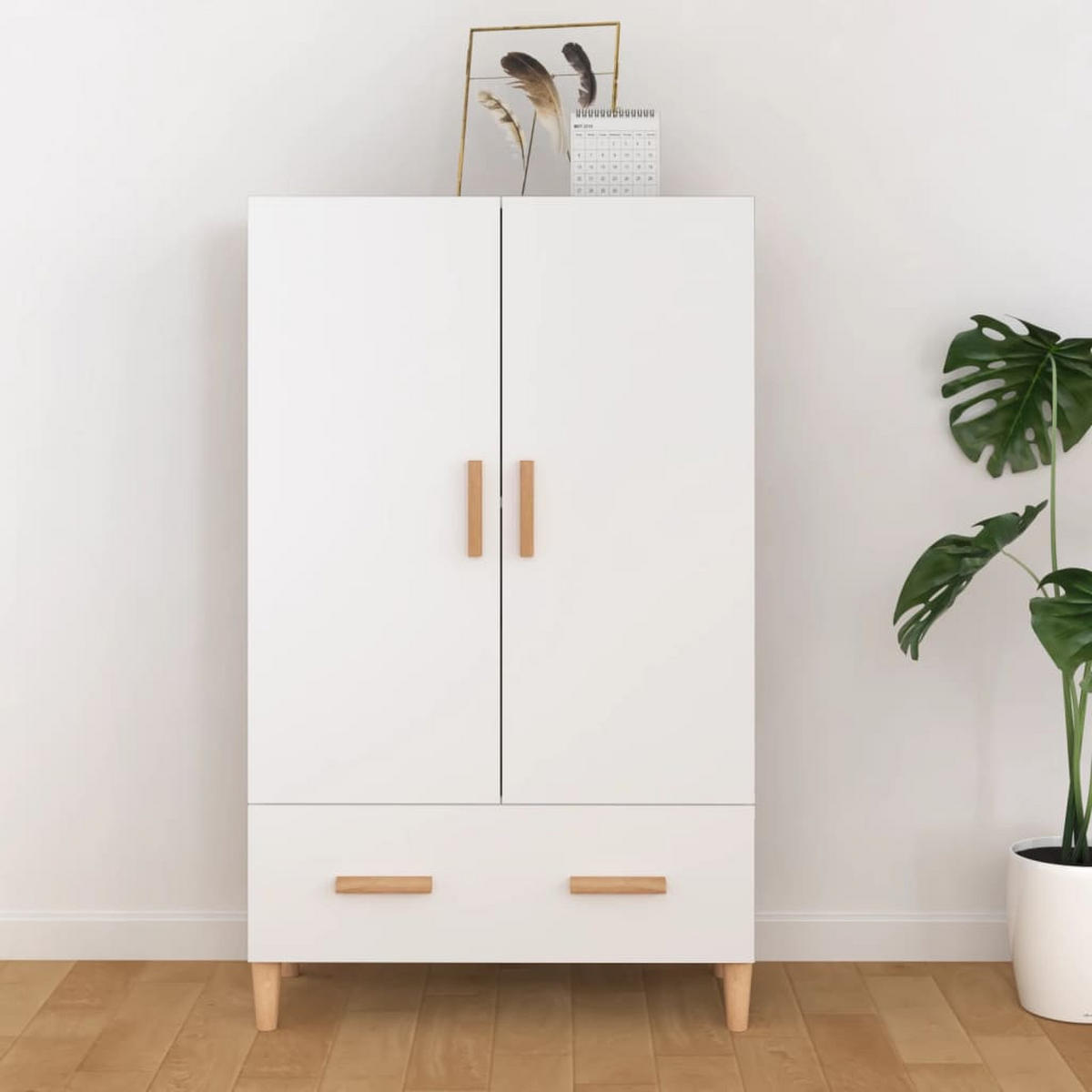 HIGHBOARD Weiß 70x31x115 cm Holzwerkstoff - Weiß, Holzwerkstoff (70/115/31cm)
