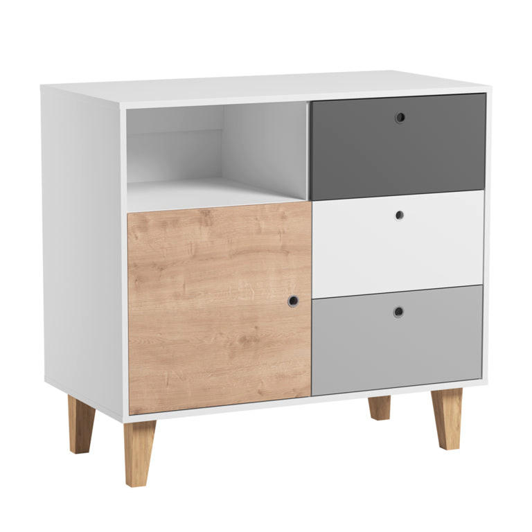 DJEČJA KOMODA drvo - smeđa, drvni materijal (103.5/96.5/55cm) - Petits-meubles